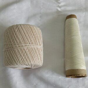 Two BIG ends of knitting yarn balls - I don't use filters for photos